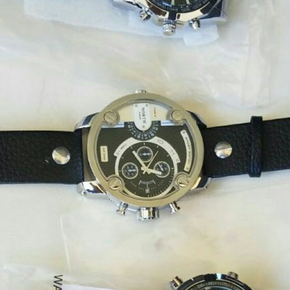 luxury brand north Watches Men Sports leather - Picture 2 of 2